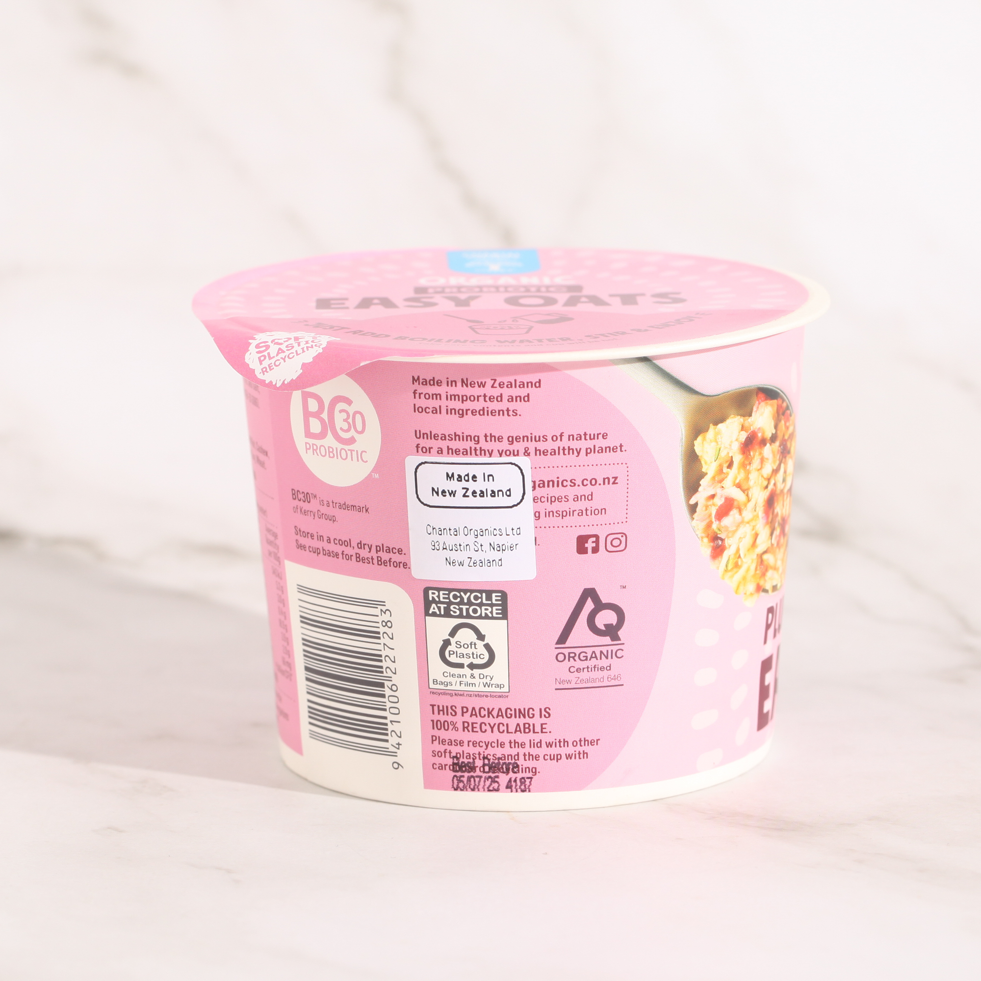 Probiotic Easy Oats Plum & Hemp Seeds - Chantal Organics